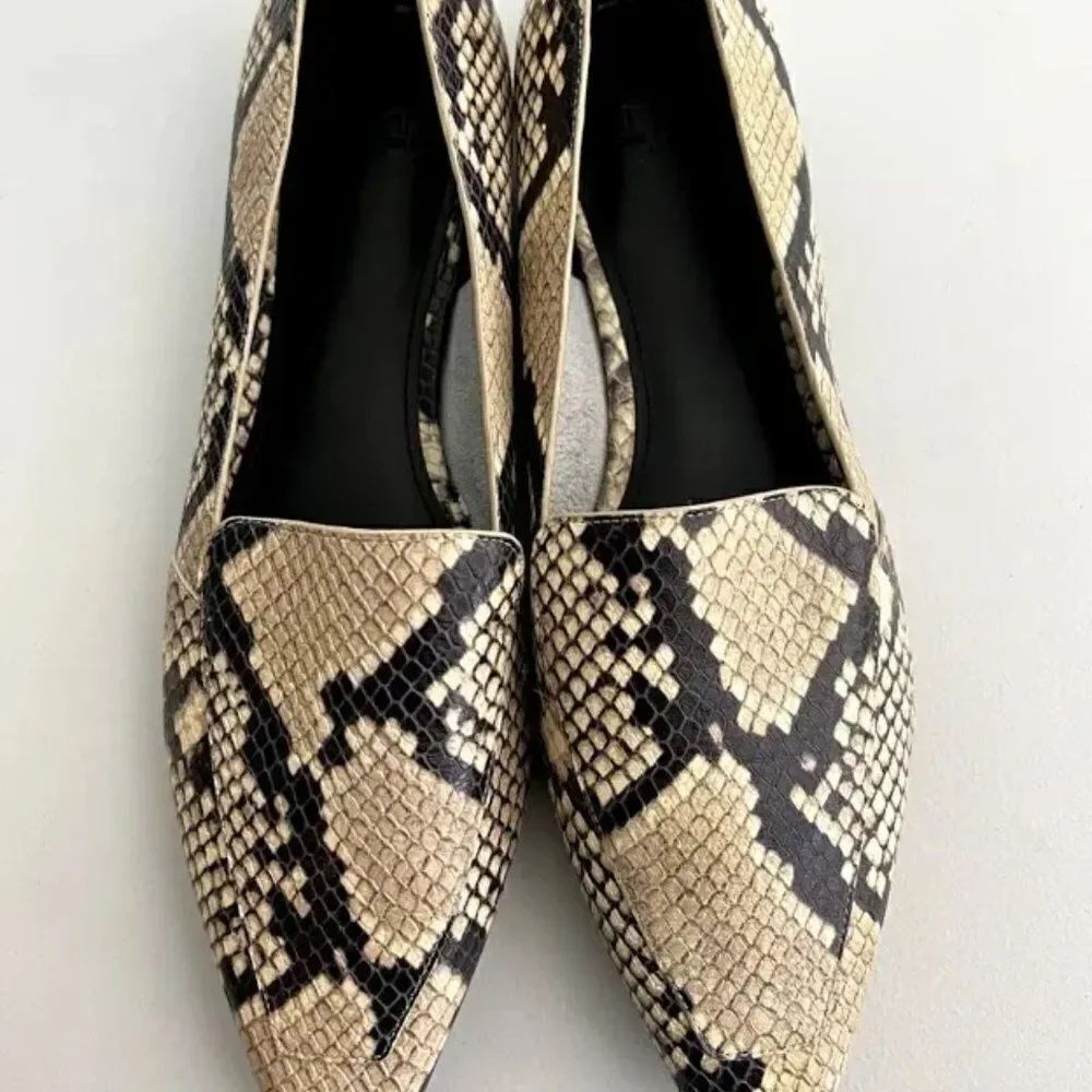 Marc Fisher Ltd  Brown Mlenaba2 Snakeskin print Loafers, size 11M